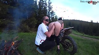 Brought Girlfriend to Forest It Fucked Forth Ass Wide Cum Exposed to Face