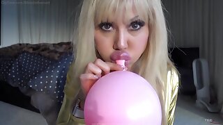 bimbo - big silicone tits teasing solo first of all webcam